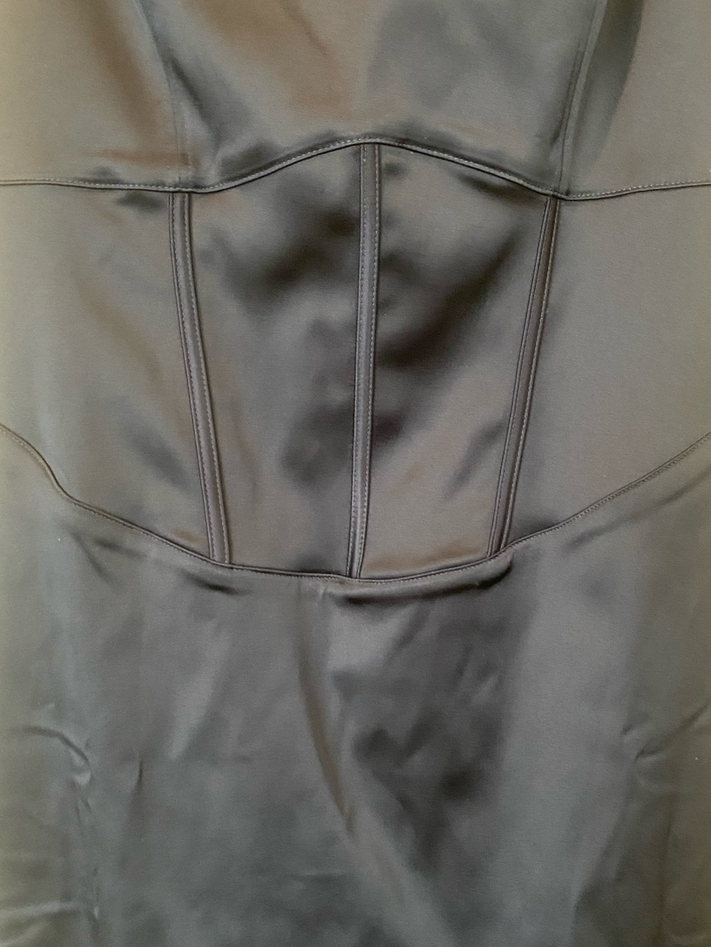 Abercrombie & Fitch Satin Corset Midi Dress in Navy NWT - Picture 8 of 13
